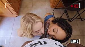 Charles Dera boldly fucks cute babe Destiny Cruz's wet pussy in missionary and doggystyle on desk until cumshot