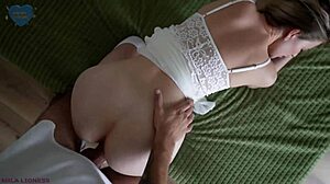 My stepsister persuaded me to have sex, appreciating underwear and dick.