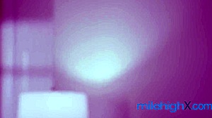 Blonde and brunette get horny with mutual masturbation. They lick each other shyly.