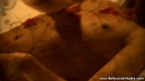 lay her down, the indian beauty, in a serene setting for a dance