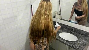 Hidden Camera Catches Cute Brazilian Novinha Masturbating in School Bathroom During Graduation Party