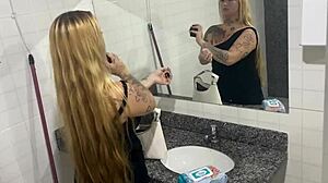 Hidden Camera Catches Cute Brazilian Novinha Masturbating in School Bathroom During Graduation Party