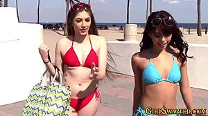 I Love Watching Lesbian Teen Stepsisters Scissoring In Bikinis