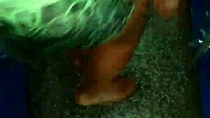 Amateur Couple in Warehouse Gets Blowjob and Standing Sex with Natural Tits.