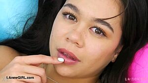 Stunning Latina beauty passionately shows her sexy body.