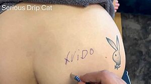 Bent Over Shaved Pussy Gets Cum Shot On Big Ass In Reality Video