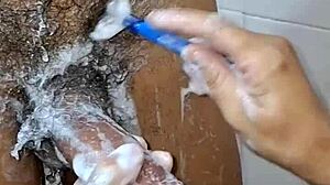 My friend said she'd only take his virginity if he shaves all his dick hair. During depilation he tried raw fucking me.