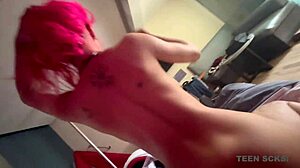 Petite Skinny Stepdaughter Interacts With Stepdad In Intimate Family Scenario