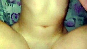 the stepsister snuck into her stepbrothers room at night to ride his dick with wet pussy close up and saggy tits bouncing...