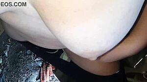 I watch village girl masturbate hairy pussy to orgasm during lunch break on ranch