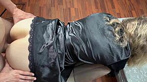 Housewife bends over for POV doggy style cock pounding after work, her wet pussy close up and sexy in hardcore fucking frenzy!