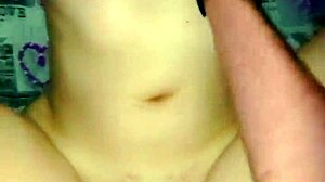 the stepsister snuck into her stepbrothers room at night to ride his dick with wet pussy close up and saggy tits bouncing...