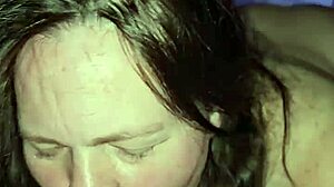 Cougar eagerly takes huge load of cum in mouth!