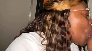 Ebony BBW Meets Stranger At The Glory Hole