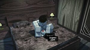 Fucking another cute fan rough on roblox studio condo 😈