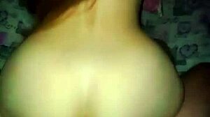 the stepsister snuck into her stepbrothers room at night to ride his dick with wet pussy close up and saggy tits bouncing...