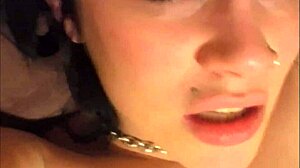 brunette teen flashes big tits on cam