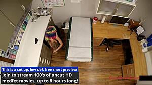 Blonde nurse Ava Siren spreads pussy for patient in hospital fetish scene