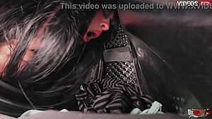 Stepmom stuck in washing machine gets assfucked with fisting and huge machine swallow