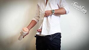 French Guy Returns from Work and Masturbates Huge Cock with Dirty Talk