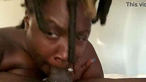 i'm the chubby slut sucking this huge black cock at the massage.