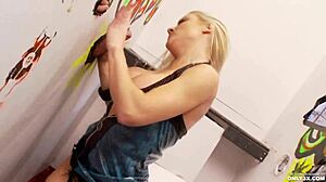 cindy behr in blonde glory hole handjob