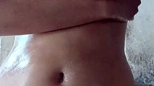 look at this innocent latina girl bathing on hidden cam