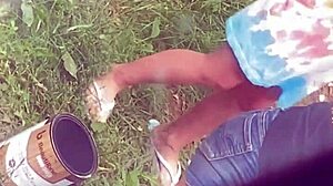 Hot stepmom bends over in hidden candid shot