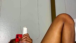 Black Amateur Edges Wet Big Pussy In Front Of Friend