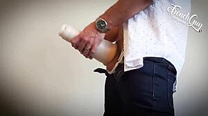 French Guy Returns from Work and Masturbates Huge Cock with Dirty Talk