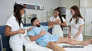 naughty doctors team up for hospital room foursome