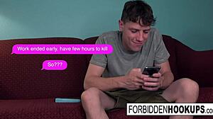 Busty Brunette Banged by Her Step-Brother