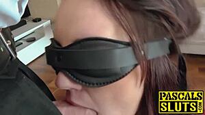 Adorable Bound Sub Babe Receives Hard Anal Fucking from Dom in Cowgirl Position