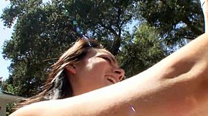 Tristan Berrimore took her stepdads dick up her shaved pussy with teen 18+ facial cumshot.