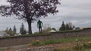 Taking indoor exercise routine to private outdoor practice 3