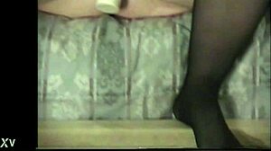 Do you see this fat bbw toying her pussy solo in a leather corset with black thigh highs?