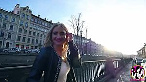 Stunning russian blonde angela getting hard fucked in the ass by big french cock