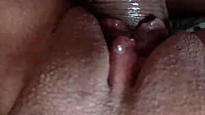 Homemade footjob leads to creampie with pierced nipples.
