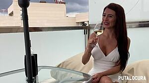 Beautiful milf changing clothes shows white big naked ass.