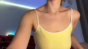 Natural Big Tits Blonde Plays and Fingers Wet Pussy in Solo Action