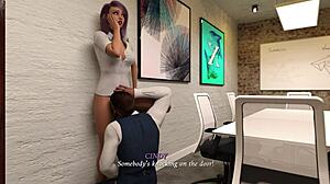 Office slut plays sex adventures.