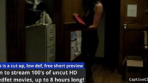 Alexis Grace is the NEW GUINEA PIG, bound and blindfolded backstage for femdom fun