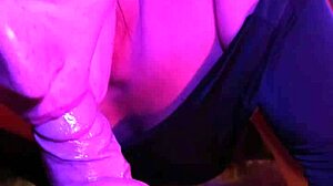 Blowjob In Neon Night With Deep Throat From POV Shorties