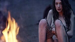 Pornstar in cosplay masturbates her small tits and big ass in public fantasy