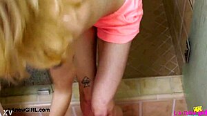 Picture-Perfect Blonde's Emotional Shower Experience