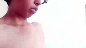 peruvian girl touches herself because she's feeling horny and bisexual