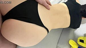 stepsister supports me in bed on vacation