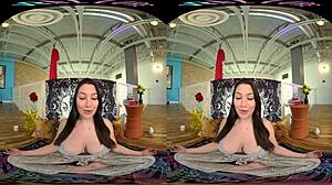 Vrallure meditating with alyx star in calm environment