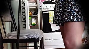 Upskirt Of My Stepsister's Friend In Miniskirt Visit