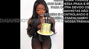 Donna di casa prende audacemente anal all'aperto dalla famiglia in casting esibizionista